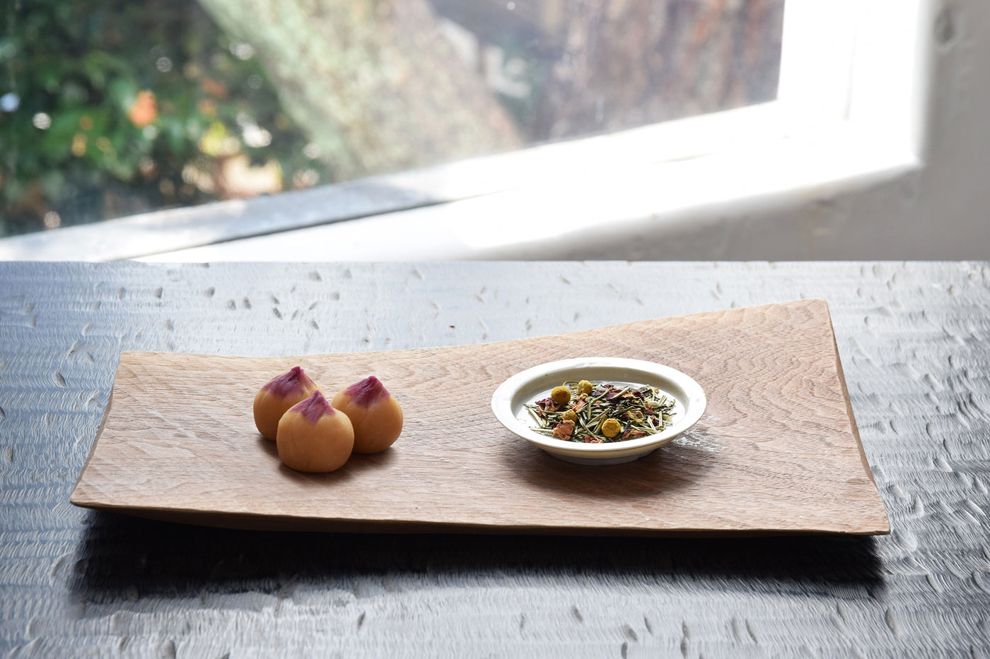母の日ギフト ひと口果子（京紫）と茶葉の詰め合わせ
