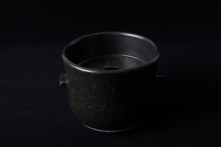 黒檀 七角 漆塗分 ペア 黒/赤 23cm/21cm 砂岩箸置付 ギフト箱付